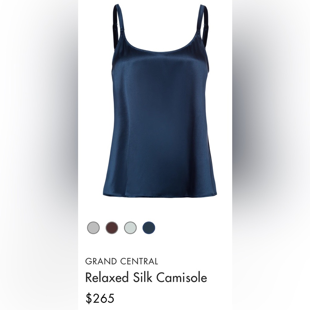 Hanro Mystic Blue Silk Camisole Original price $265
